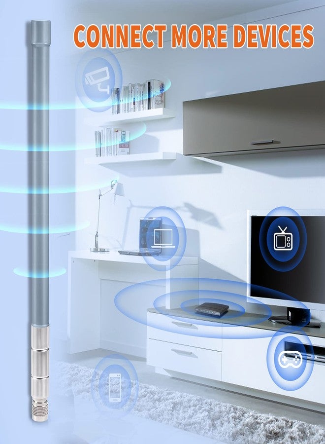 BINGFU هوائي واي فاي خارجي من بينغفو، 5 ديسيبل، RP-SMA/SMA ذكر، ثنائي النطاق 2.4 جيجاهرتز و5 جيجاهرتز، عالي الكسب، متعدد الاتجاهات، مناسب لكاميرات المراقبة اللاسلكية IP وأجهزة توجيه الواي فاي وشاشات مراقبة الفيديو - Image 3